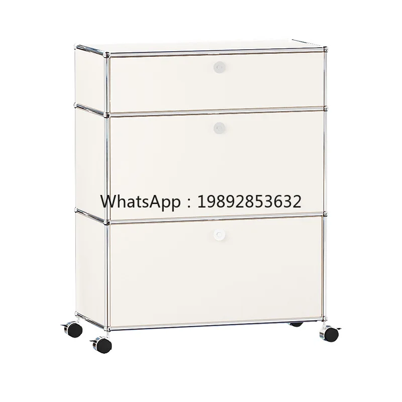 LYY Modular Cabinet Living Room Shoe Modern Simple Bedroom Side Storage Stainless Steel Modular Combination