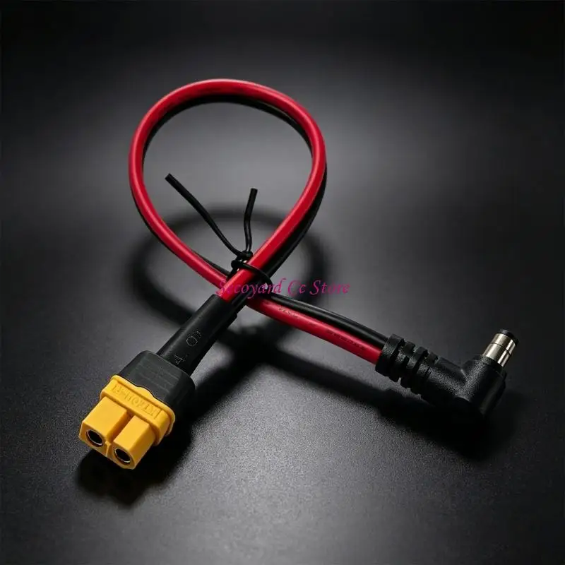 N3UC Right-Angle Routing Cable for Solar Generator and FPV Monitor, 14AWG 30 Insulated Wire for Panel Work Tasks