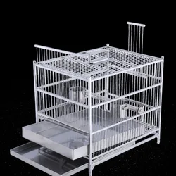 Breeding Bird Cage Decoration Parrot Stainless Steel Bird Cage Feeder Outdoor Parakeet Vogelkooi Accessoires Habitat Decors