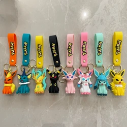 Pokémon Eevee Family Keychain Cartoon Doll School Bag Pendant Car Keychain Pendant Small Gift