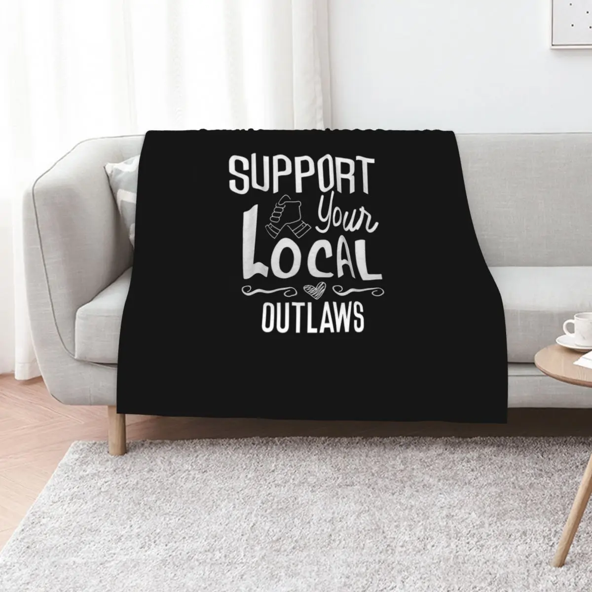 Support your local outlaws Essential T-Shirt Throw Blanket valentine gift ideas For Baby bed plaid Weighted Sofas Blankets