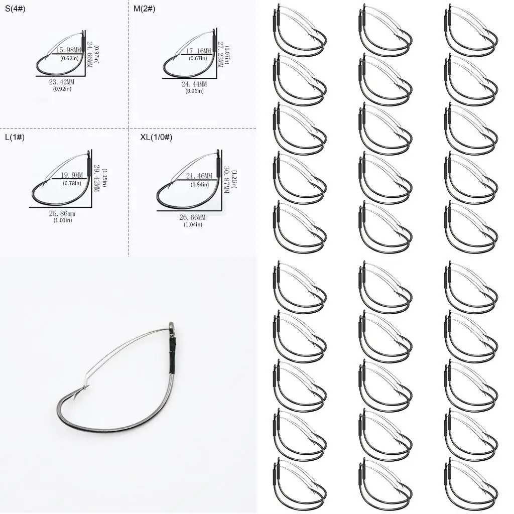 

R6FE Weedless Rig Wacky Rig Fishing Hook Fish Hook for Wacky Rigging Lures
