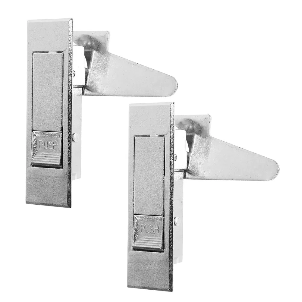 2Pcs Heavy Duty Zinc Alloy Cabinet Door Lock Push Button Switch for File Cabinets Electrical Panels Desk Drawer Storage Units