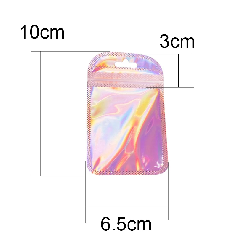 30pcs Plastic Self Sealing Storage Bags Zip Lock Ziplock Pouches Zipper Necklace Bags Ring Bracelets Display Jewelry Packaging
