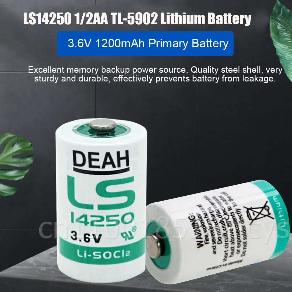 1PCS New LS14250 14250 1/2AA TL-5902 3.6V Lithium Battery For Alarm System Smart Water Meter PLC CNC Machine Primary Battery