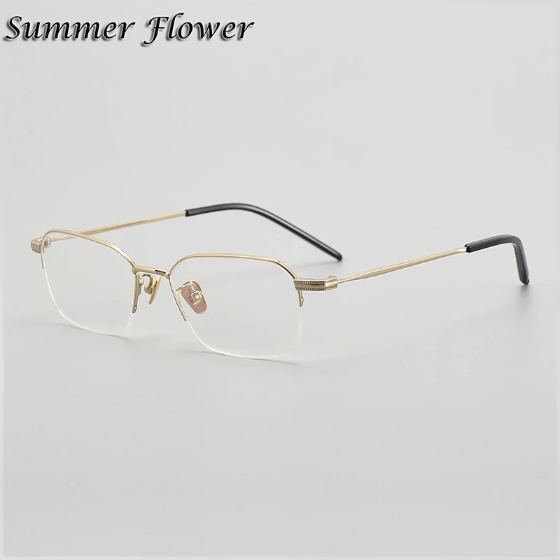 

Men Super Quality Eyewear Pure Titanium Flexible Temple Light Optical Glasses Frames For Male Prescription Recipe Spectacle