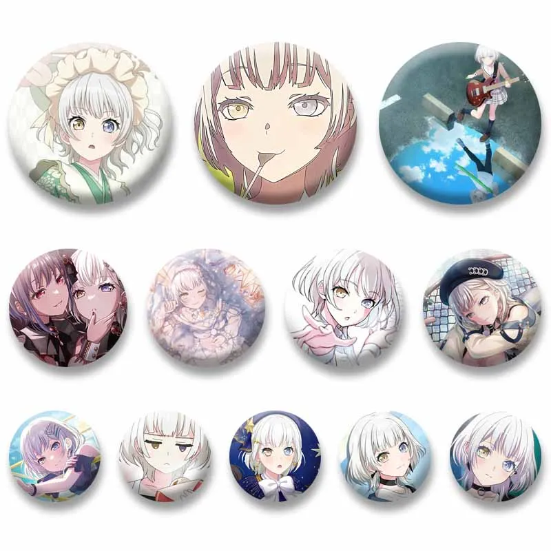 BanG Dream Raana Kaname Anime Merch Badge Fashion Jewelry Brooch for Backpack Clothes Hat Cute Cartoon Girls Enamel Pins Gifts