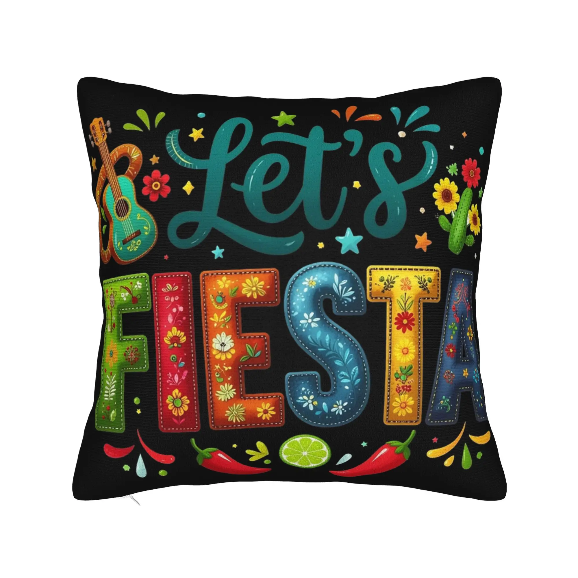 Decorative Pillowcases Let's Fiesta Cinco De Mayo  Stuff Bed  Pillow Case Cover Drop Shipping Multi-Size