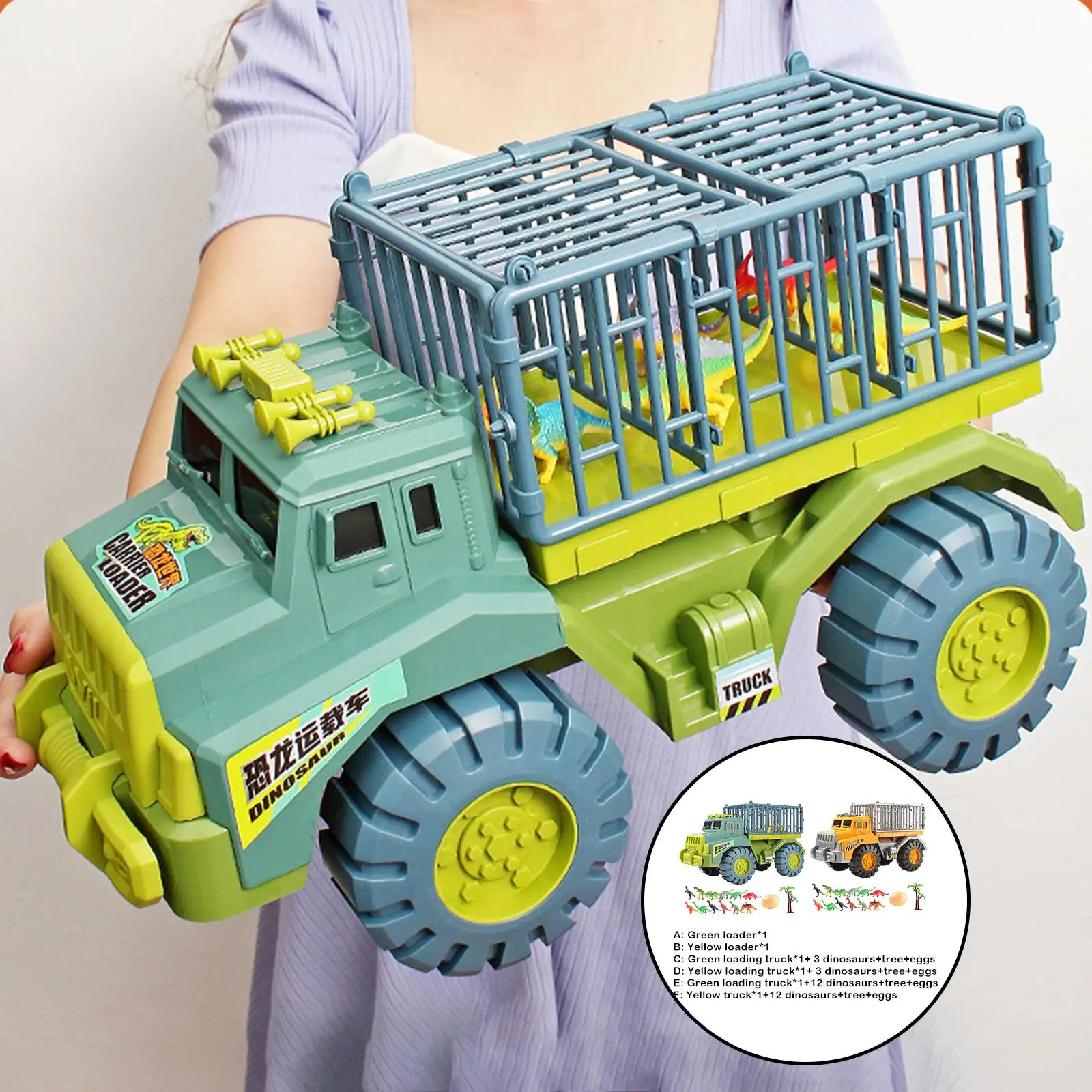 Dinosaures Transport voiture camion retirer véhicules d'ingénierie voitures jouets Playset cadeaux de fête semblant jouer