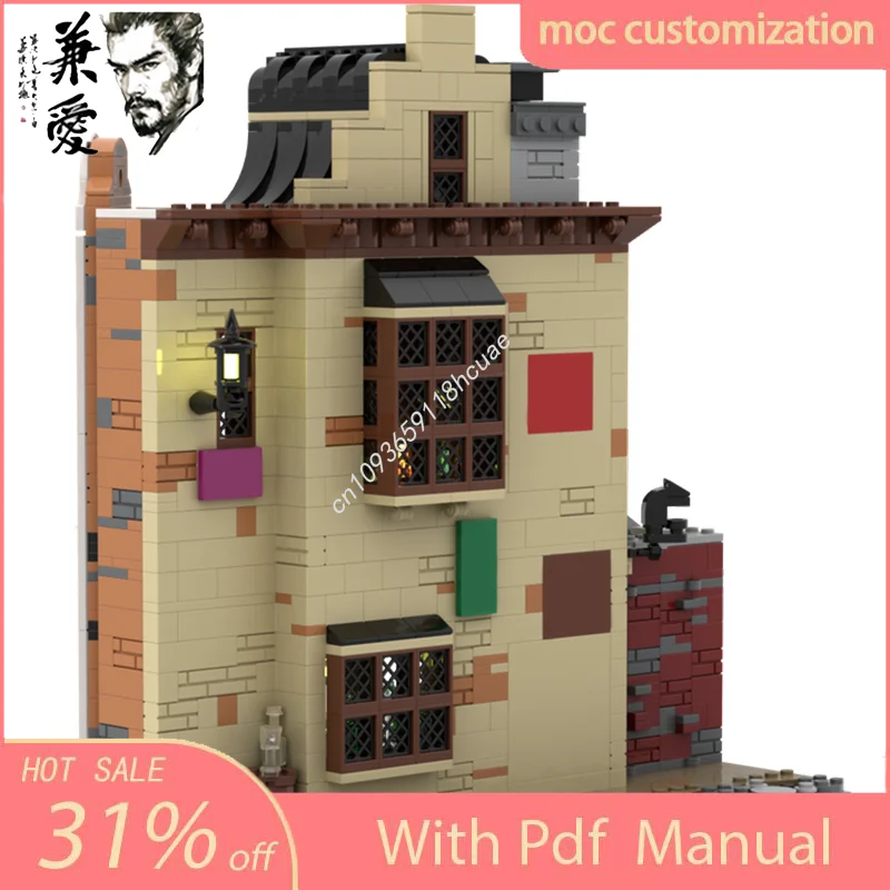 NEW Magic Movie Moc The Leaky Cauldron Model Building Block DIY Creative Ideas Bricks Toys Child Birthday Gift Blocks