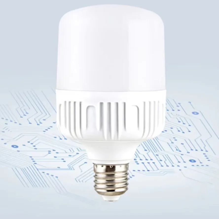 슈퍼 밝은 깜박임 없음 100W E27 LED 나사 입 빛 220V 백색광 눈 보호 높은 열 방출 원형 전구
