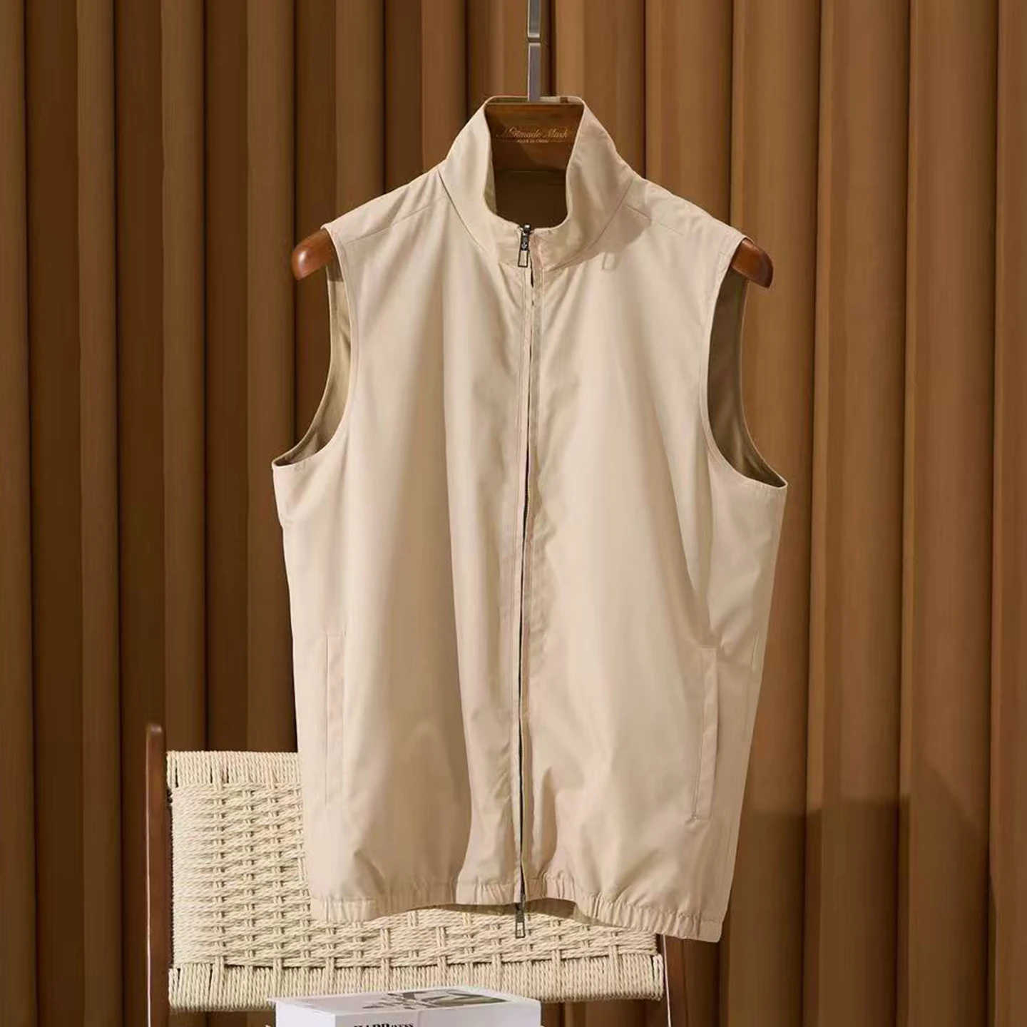 

LP 25aw Business Casual Жилет с воротником-стойкой Мужской двусторонний жилет