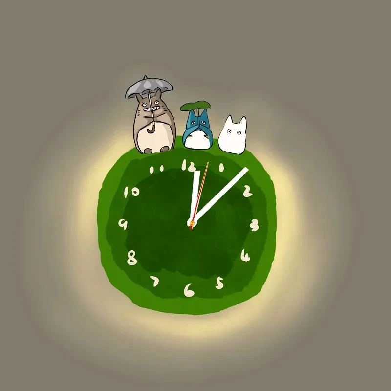 Japanese-style Creative Wall Clock Cartoon Cute High-end Fresh Wall Clock Forest-style Creative Home Decor تحف كبيره للمنزل FYWC