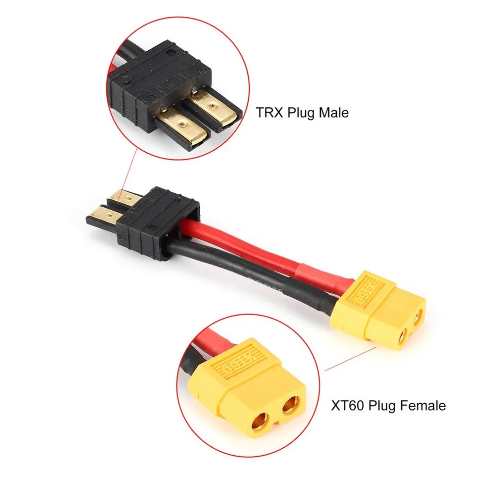 30PCS EC5 XT60 Plug TRX Charger Cable Adapter 12AWG RC Car LiPo Battery Charging ECS Converter Wire Male Female RC Parts Accs