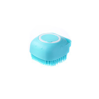 Dog Bath Brush Silicone Pet Shampoo Brush Soap Dog Scrubber Cat Massage Grooming Wash Comb Soft Rubber Puppy Clean Brush E2