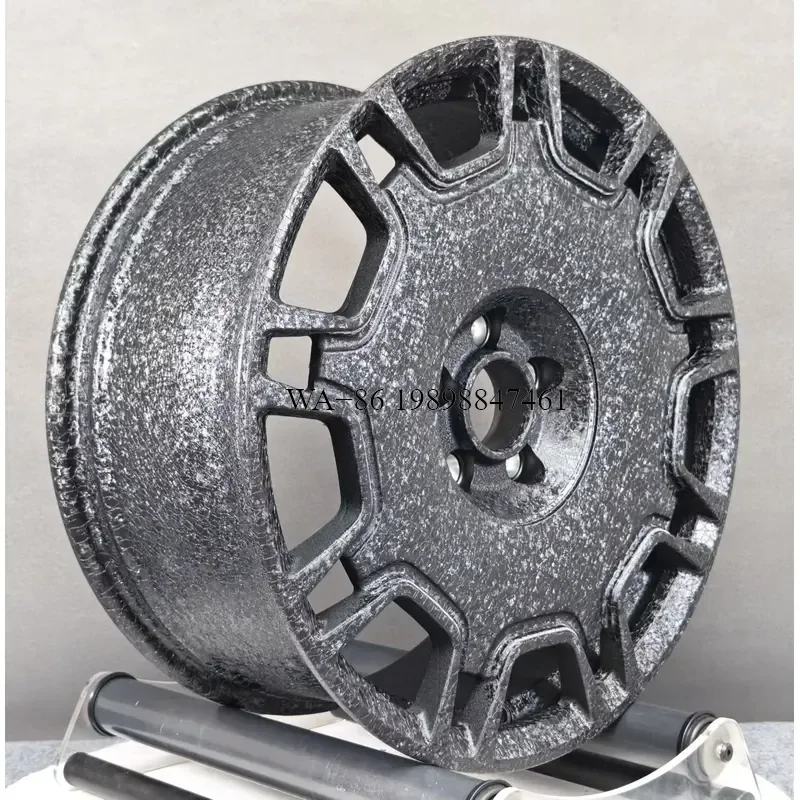 for HZR High-end New Forged Aluminium Alloy Multi-spoke Ice-pattern Black Universal Fitment 1 Year Warranty Replacement