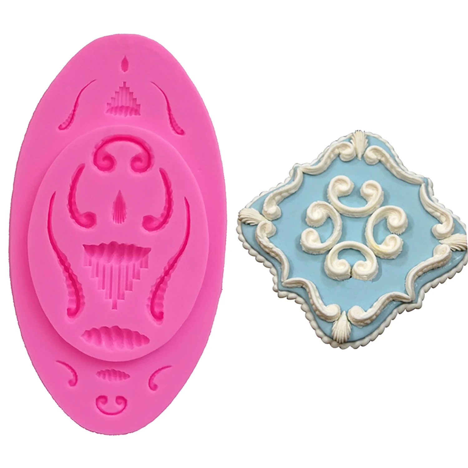 European Vintage Cake Decorating Silicone Mold for Chocolate Cupcake Baking Sugar Craft Resin Tool Supplies