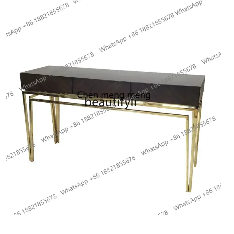 

cc182R11 Modern Light Luxury Hallway Corridor Wall-Mounted Console Hallway Simple Partition Storage Rack Side View Sets furnitur