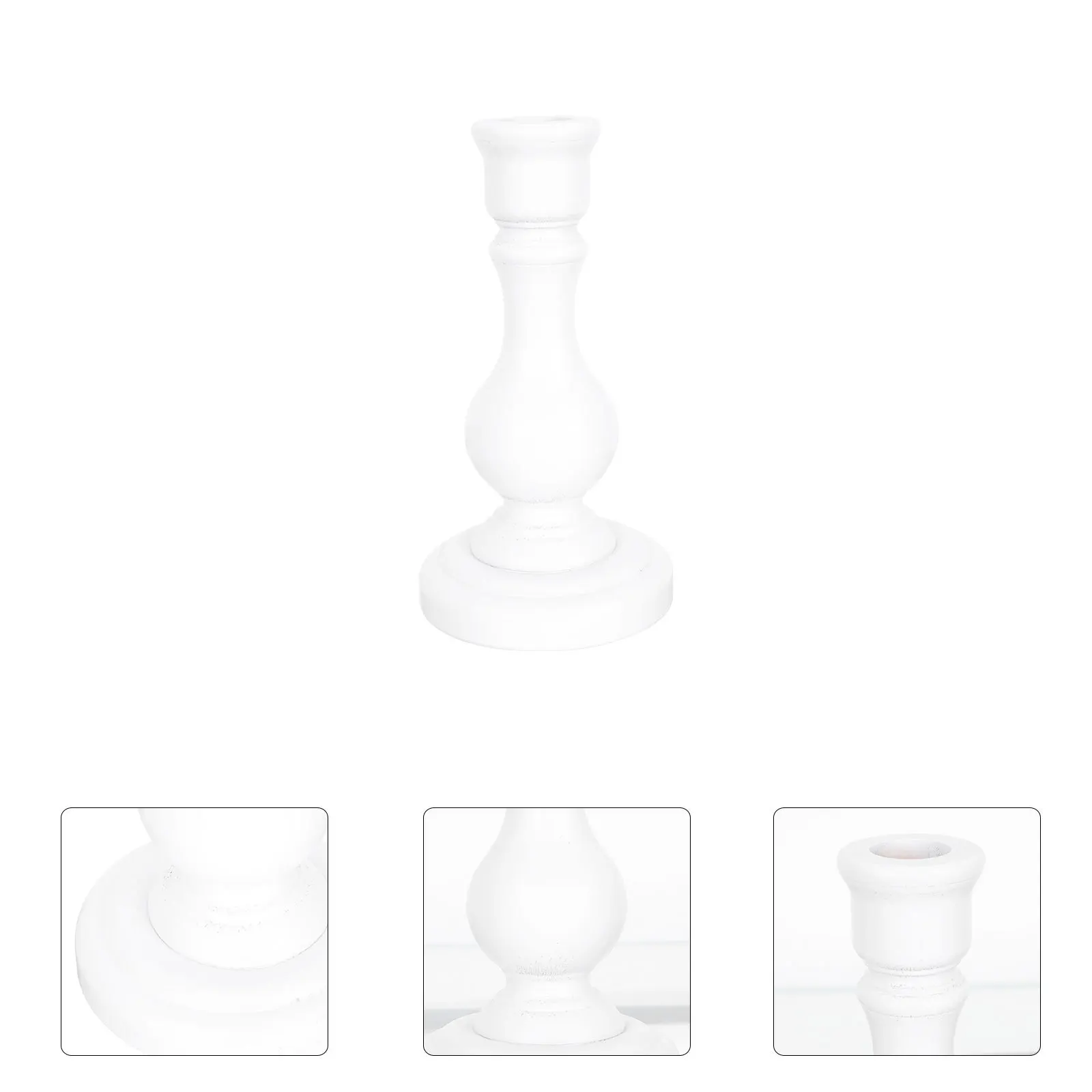 

Vintage Holder Wood Candlestick Decor Unique Nordic Style Stick for Parties Festivals Indoor Home Decoration