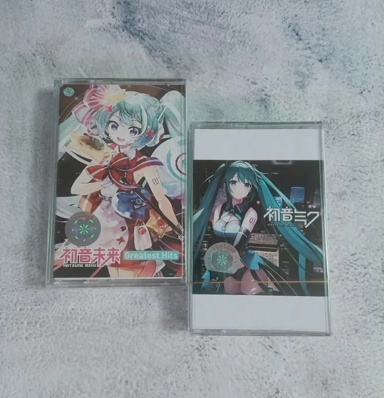 Anime Two-dimensional Hatsune Miku Music Tapes Miku Cosplay Cartoon Tape Soundtracks Box Car Walkman Cassettes Prop Collection