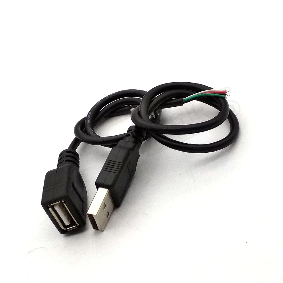Kabel USB do transmisji danych z pojedynczą głowicą męski / żeński 4-przewodowa linia komunikacyjna do transmisji danych 4-żyłowa