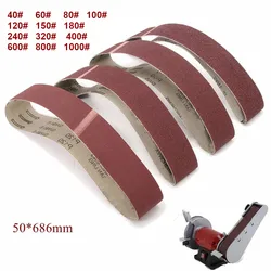 10Pack 686*50mm Sanding Belts 40-1000 Grit Aluminium Oxide Sander