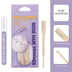 GECOMO Comb Nose Hair Trimmer Nose Hair Scraper Clean Nose Hair Trimmer Shaving Scissors Two Packs
