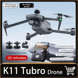 2024 K11 Tubro Drone Professionnel 5G FPV GPS Bezszczotkowa kamera RC Quadcopter 360 °   Inteligentne unikanie przeszkód Zabawki dla dzieci