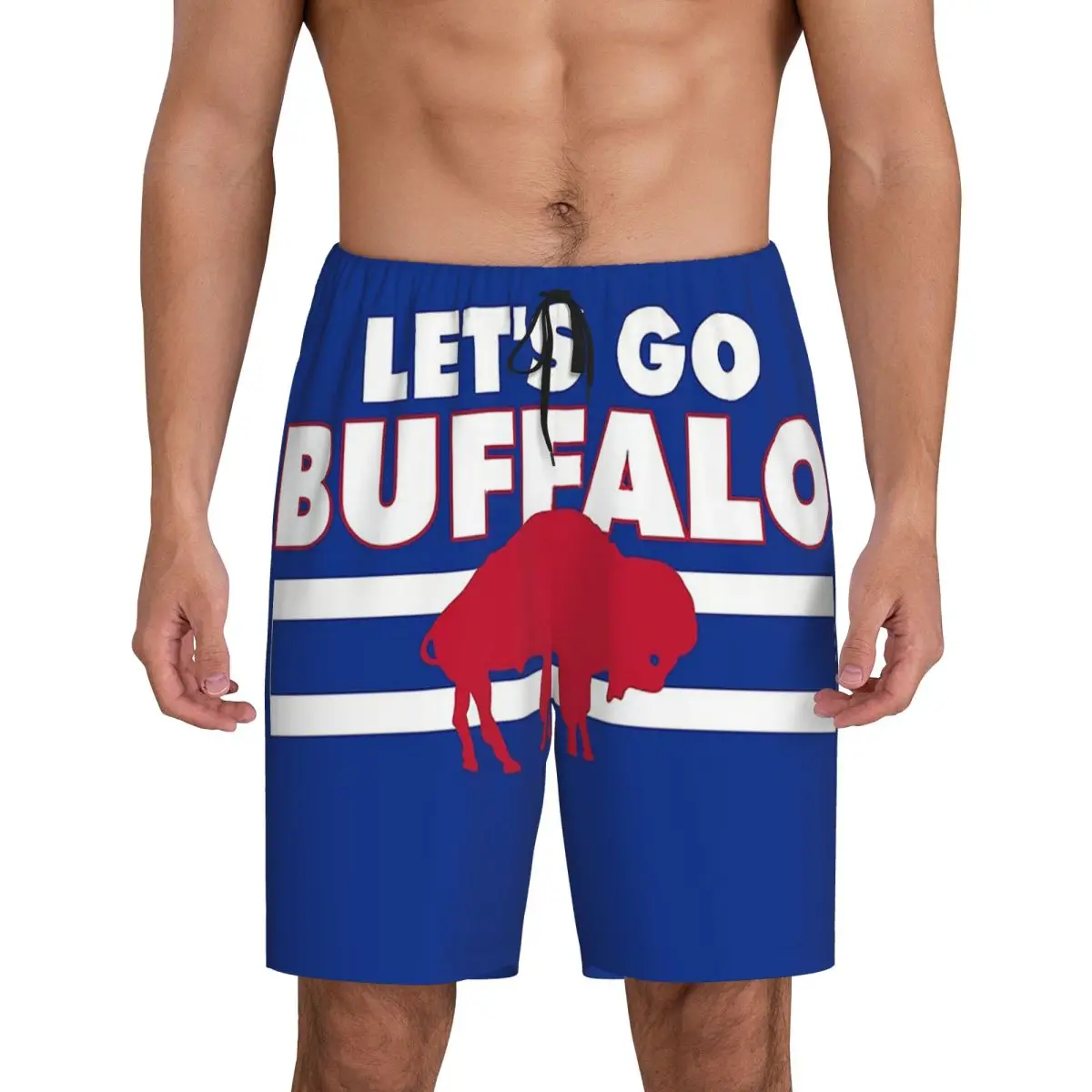 

Мужские пижамные шорты Custom Let's Go Buffalo для сна и отдыха