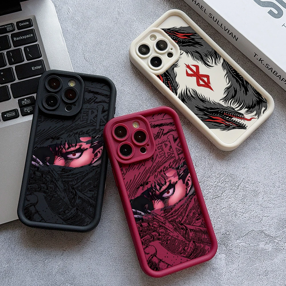 Anime Berserk Guts Handyhülle für Apple iPhone 18 17 17e Air 16 16e 15 14 Plus 13 12 11 Pro Max X Xs Weiche TPU-Hülle