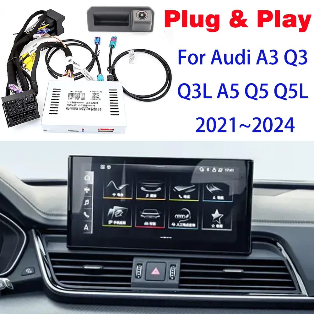 Für Audi A3 Q3 Q3L A5 Q5 Q5L 2021~2024 MIB3 Original-Bildschirm-Upgrade HD Trajektorie-Decoder Rückfahrkamera Plug & Play