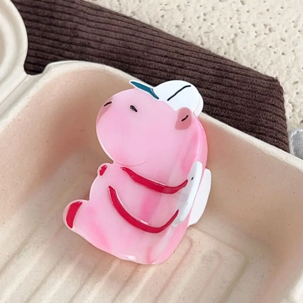 Korean Style Capybara Acetate Hair Claw Funny Pink Animal Hair Crab Clip Cartoon Headwear Acetic Acid Shark Clip