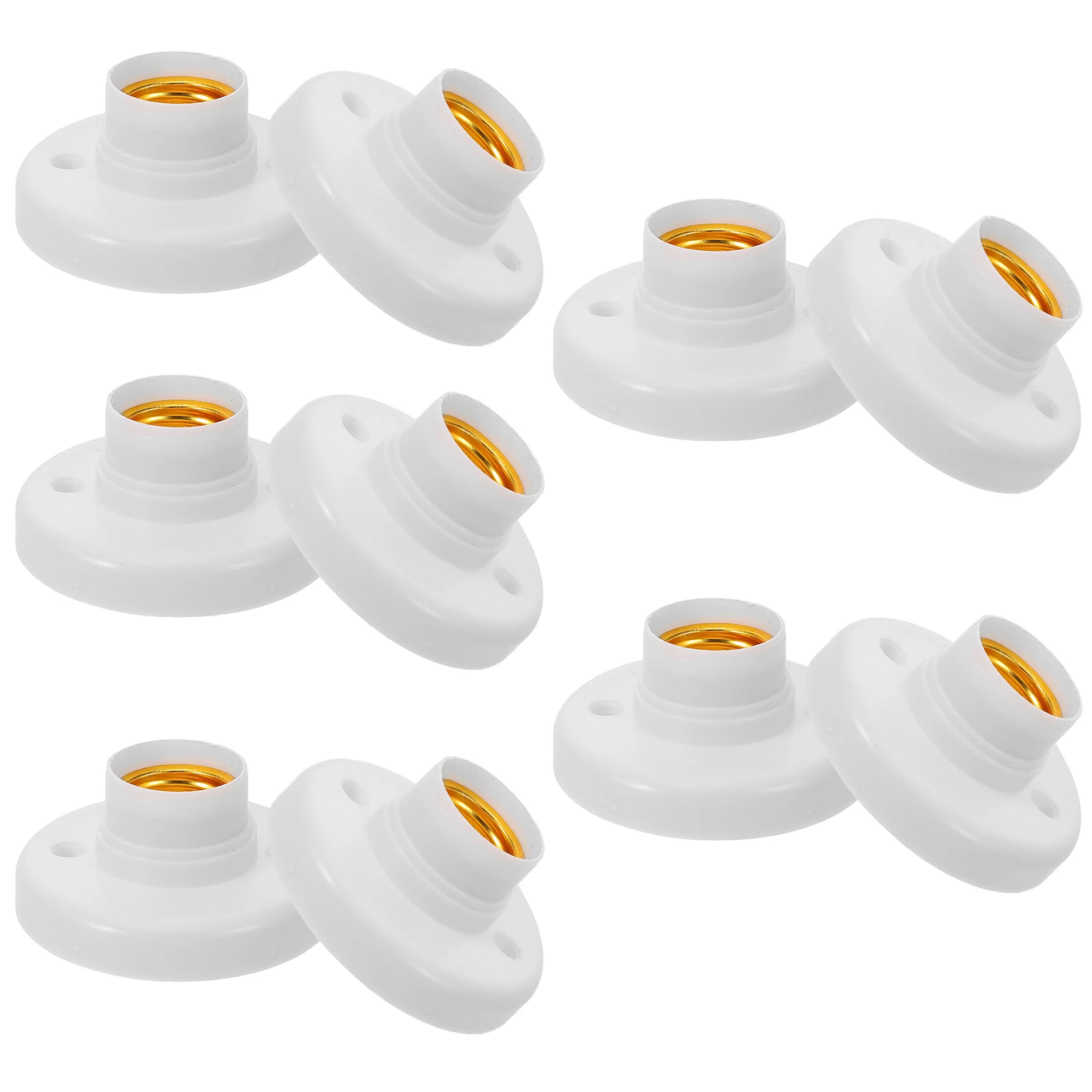 

10pcs Screw Lamp Holder Replacement Bulb Holder Light Socket Outlet Wall Table Lamp Repair Socket Home Restaurant