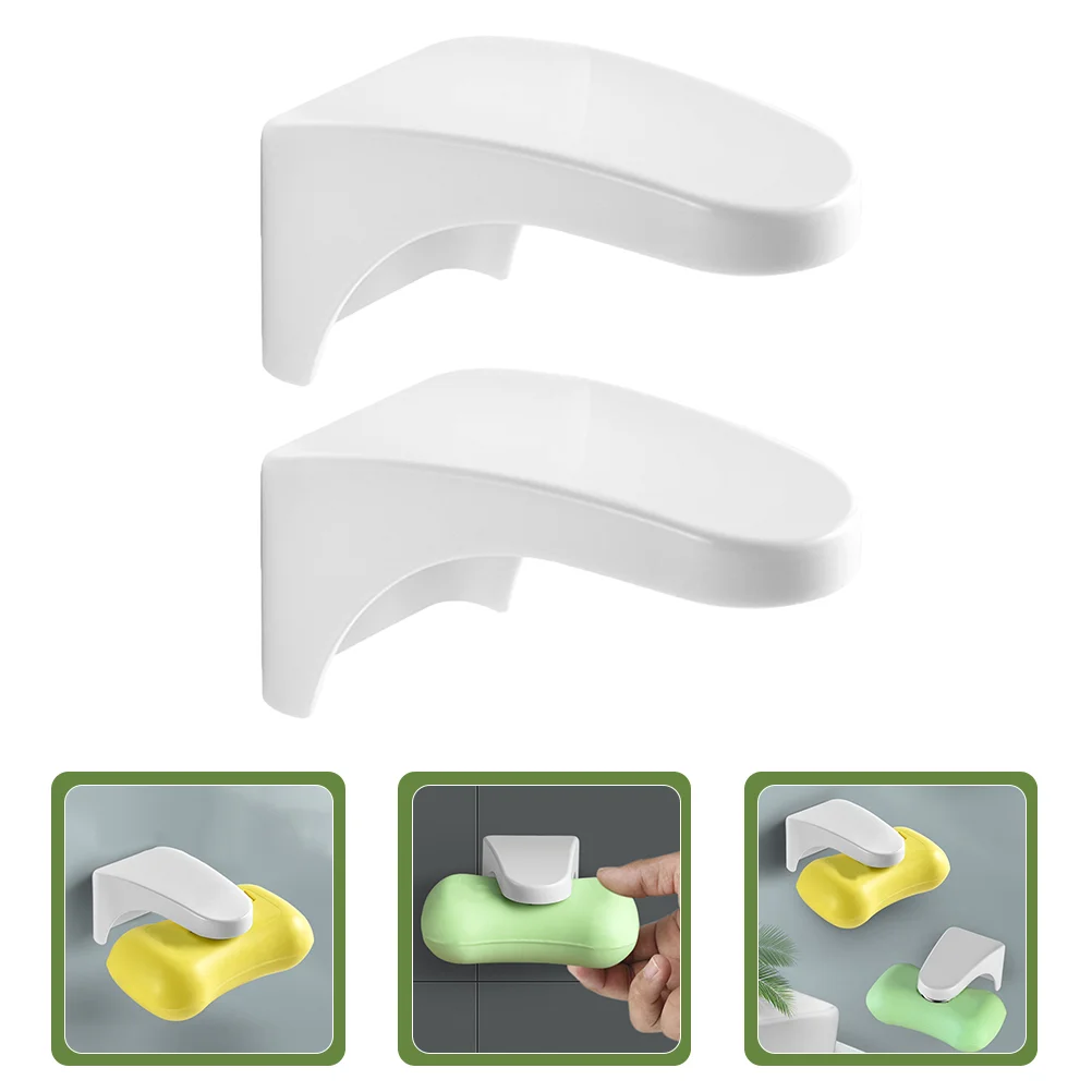 

2 Pcs Magnetic Soap Holder Shower Bathroom Case Draining Wall Rack Mounted