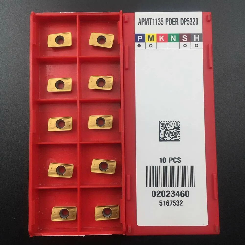 10 pz APMT1135 PDER DP5320 Lama APMT1135PDER DP5320 Taglierina In Metallo Duro Per Acciaio BAP 300R Inserto di Fresatura Vendita Calda Brand New