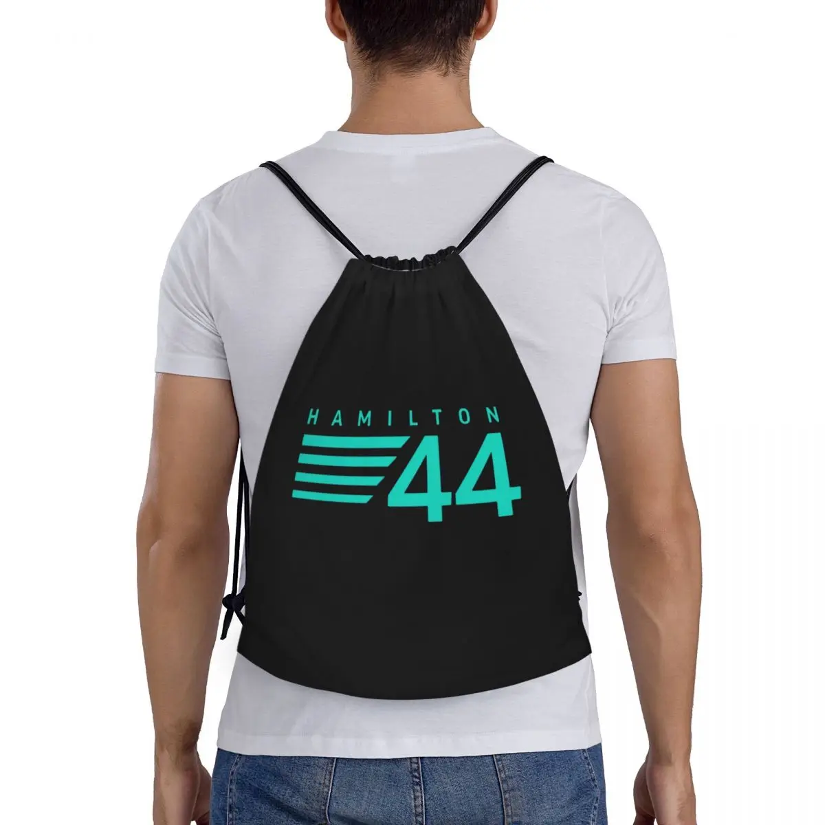 

Lewis Hamilton 44 - F1 Backpacks Casual Portable Drawstring Bundle Pocket Sports Bag Book Bags For Man Woman School