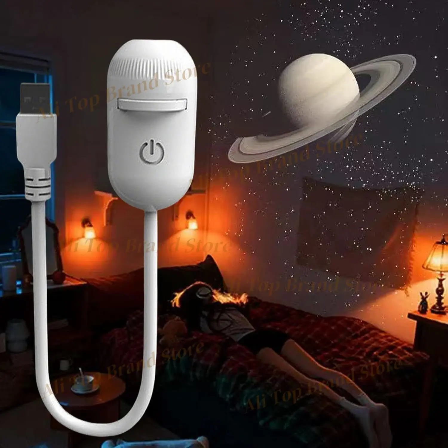Galaxy Projector, 2-in-1 Starry Sky Projector & Night Light, 360° Adjustable LED Space Galaxy Lamp,for Bedroom Hallway Decor