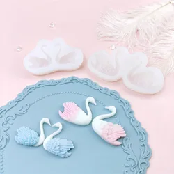 Swan Pair Combination Silicone Mold, Handmade Chocolate Fondant Cake Mold, Drip Adhesive Soil Tool, Bakery Accessories