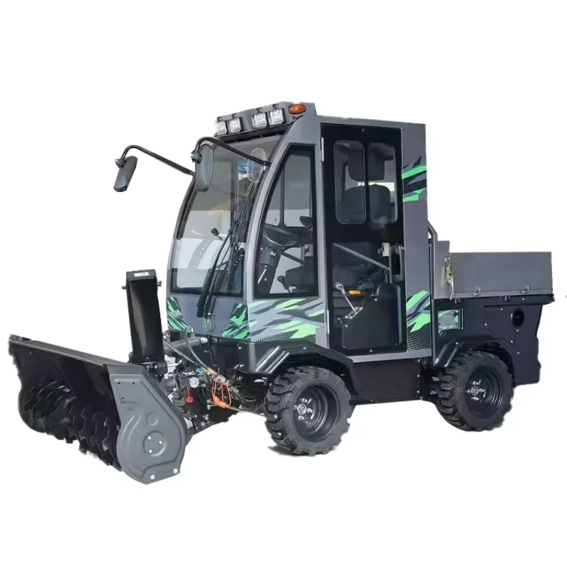 Multifunctional Floor Sweeper Self-powered Snow Sweeper Roller Brush Snowplow Efficient Diesel-Powered Snow Sweeper for Farms
