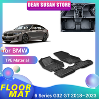Car Floor Mat for BMW 6 Series G32 GT 640i 630i 620d 630d 2018~2023 Tray Foot TPE Liner Carpet Pad Custom Cover Rug Accessories