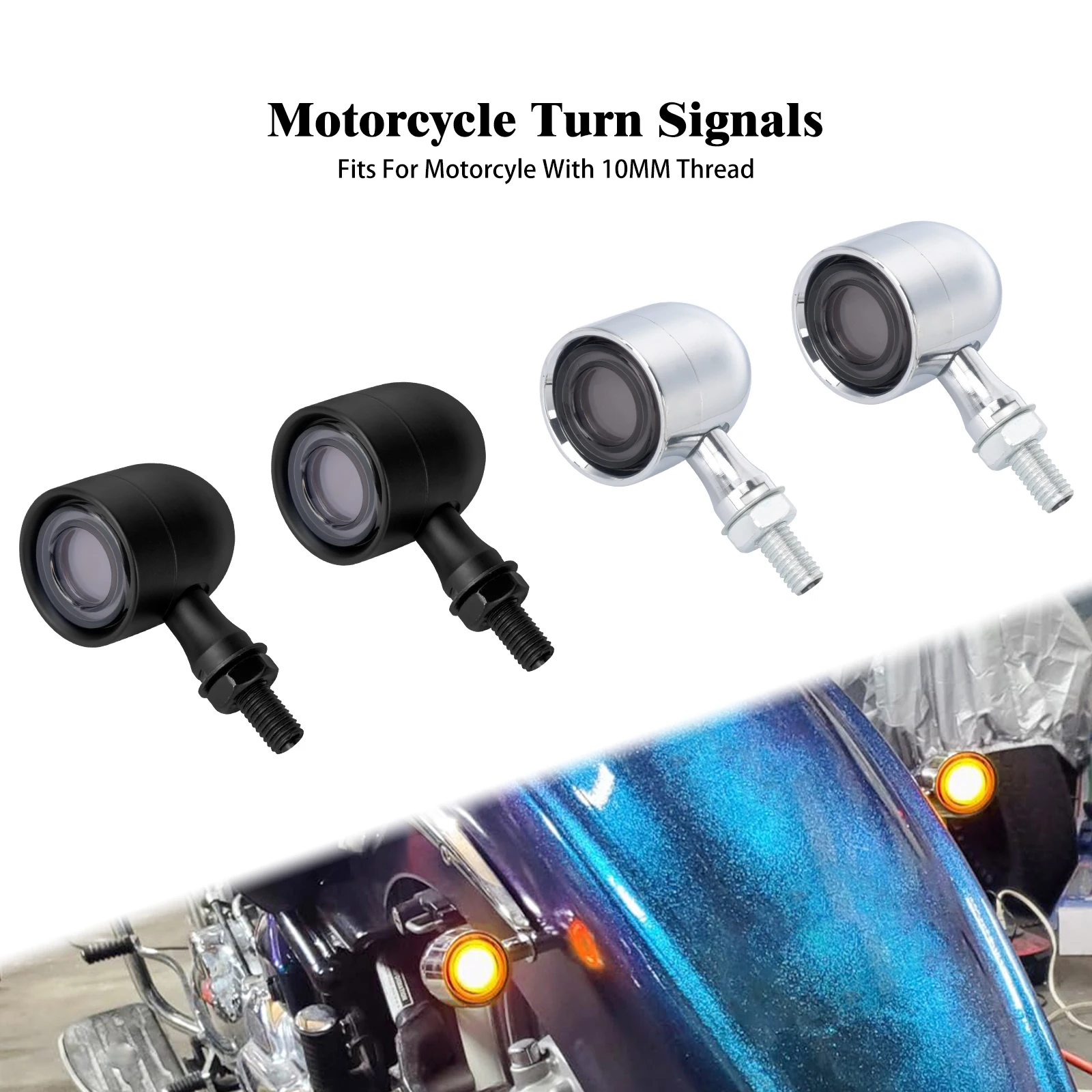 

Motorcycle Mini Turn Signal LED Light Running Lamp Universal For Harley XL Chopper Bobber For Honda For Indian Bullet Indicator