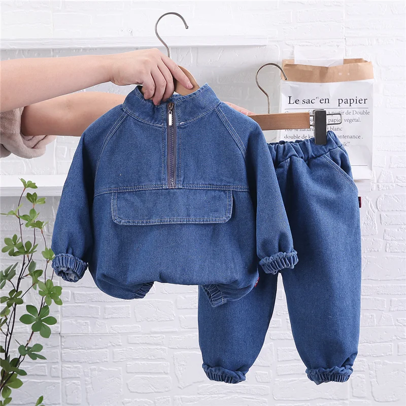 2023 New Clothing Set Sweater+Pants 2Pcs For Girls Boys Outfit Cotton Warm Costume Winter Children Clothes Suit 1-4Y