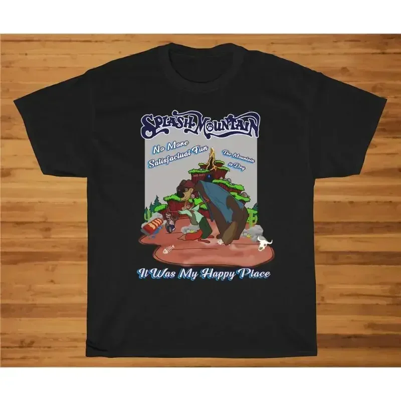 Splash Mountain T-shirt Black Unisex Cotton tee All Sizes NA250