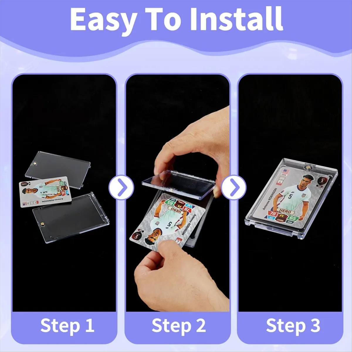 【2026 TOP Global】▼△◑Magnetic Card Holders for Trading Cards, 10 Pack 35pt Sports Card Holder,for Collectible Baseball Cards, Gam