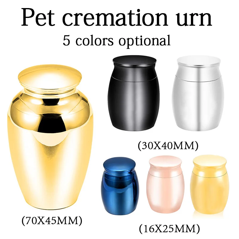 Small Urn for Human Pet Ashes Aluminum Alloy Cremation Memorial Urn Funeral Ashes Holder Keepsake Factory Outlet 3pcs/5pcs/7pcs