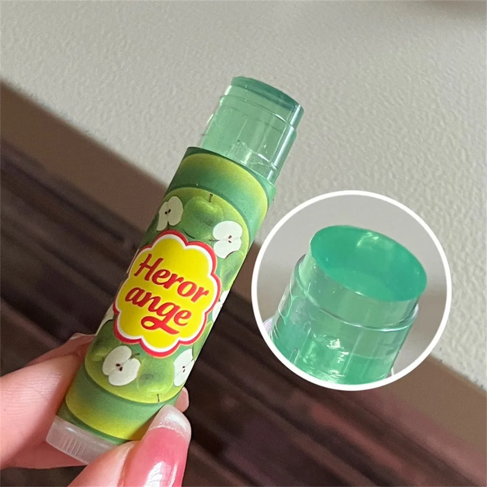 Fruit Lip Balm Nourishing Colored Cream Colored Transparent Green Flavor Hydrating Lip Film Smooth Application Lip Care