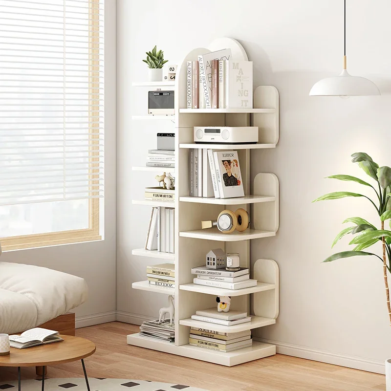 Simple cactus bookcase shelf floor bedroom living room storage rack home multi-layer creative narrow bookcase