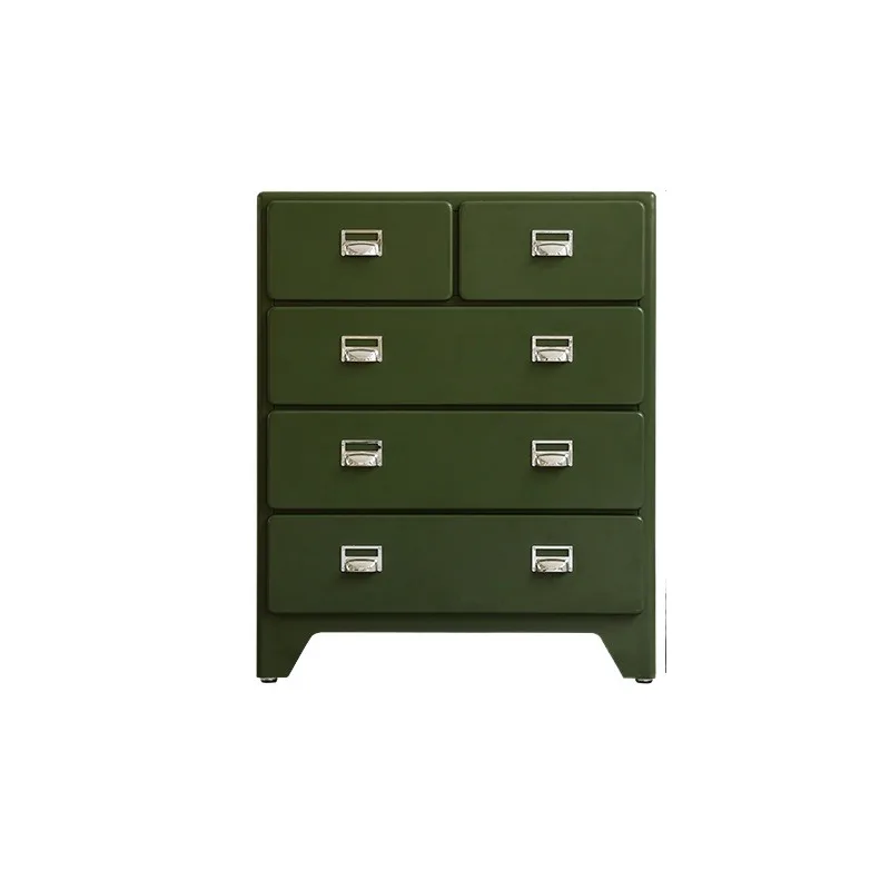 

Retro metal chest cabinet living room household side cabinet storage cabinet