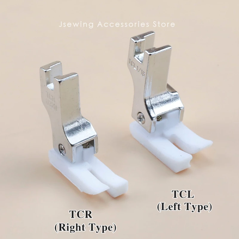 TCR  TCL Right and Left Plastics Compensating Presser Foot For Industrial Lockstitch  Sewing Machine 1 Needle 1/4 1/8 1/16 1/32