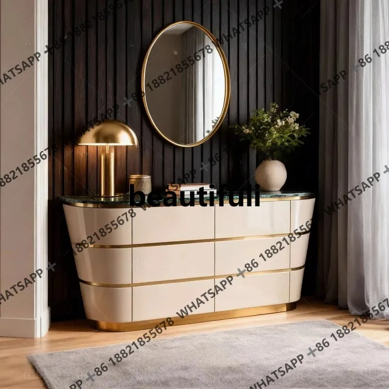 

Итальянский шкаф на веранде, гостиная, современное украшение края столовой, ящик для хранения, комод из натурального мрамора